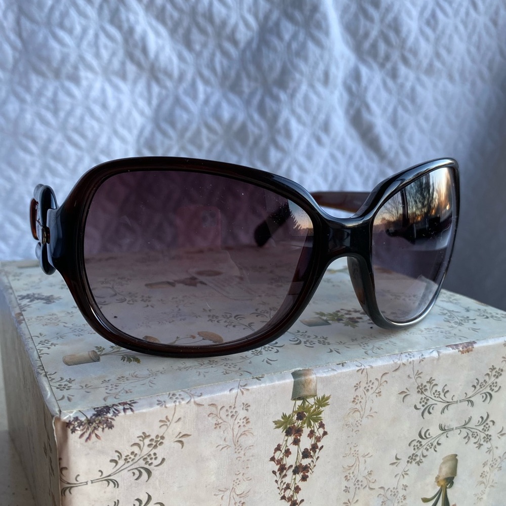 Fendi Oversized Square Framed Sunglasses with Buckle Temple